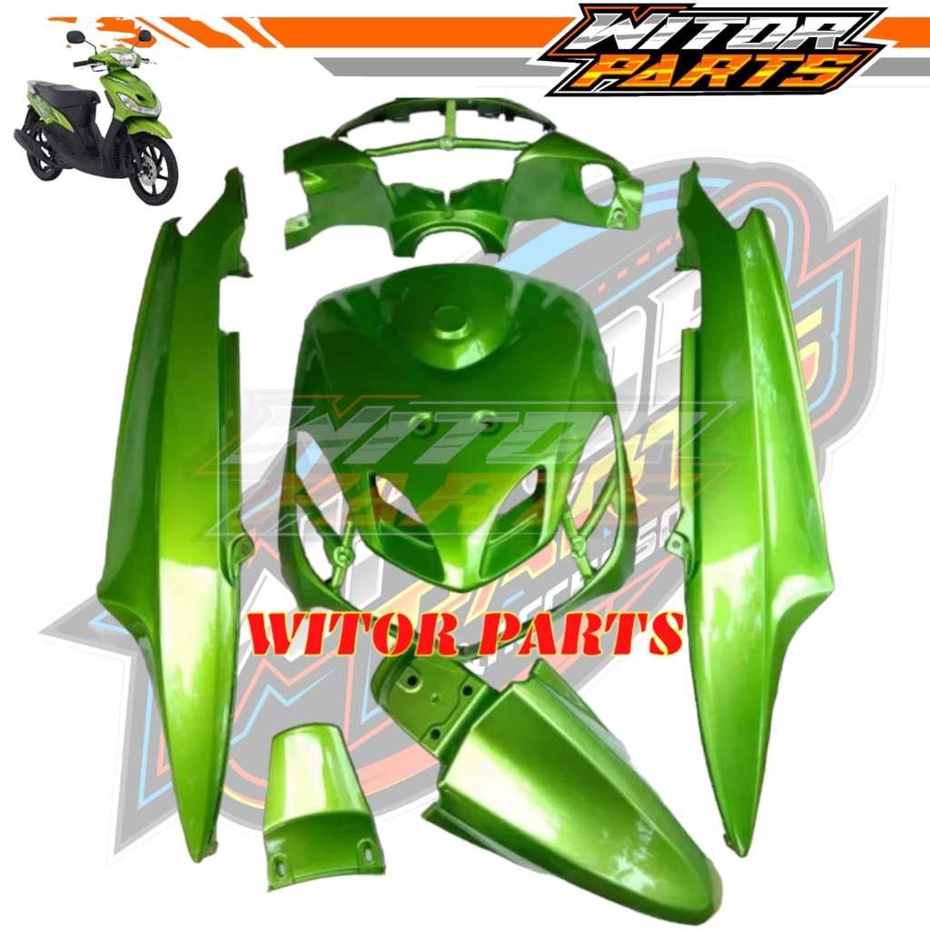 ECERAN SATUAN - Full Bodi Body Motor Mio Smile Full Set Hijau / Fullset Body Halus Yamaha Mio Smile 