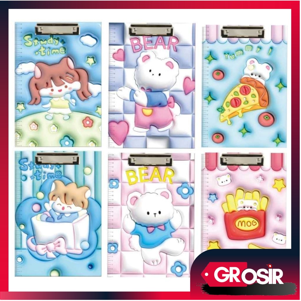 

Grosir - 6302 Papan Ujian Motif Karakter 3D / Cute Stationery Exam Board / Clipboard Karakter Lucu 3D / Papan Dada Motif Karakter