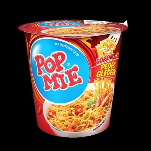 

NEW ITEM NOODLE POP MIE GORENG PEDES GLEDEEK RASA AYAM PEDAS 75g