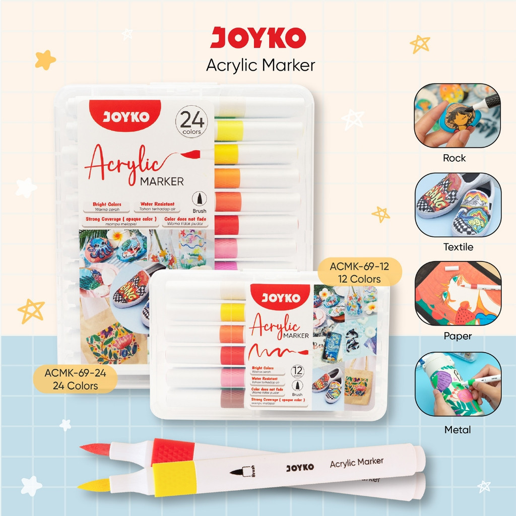 

Acrylic Marker ACMK-69 Spidol Akrilik Joyko