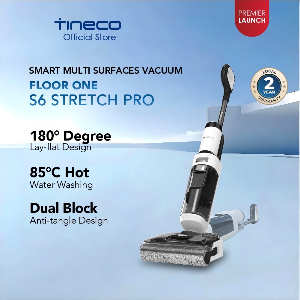 Tineco Floor One Stretch S6 Pro Smart Wet Dry Cordless Stick Vacuum Cleaner and Floor Washer