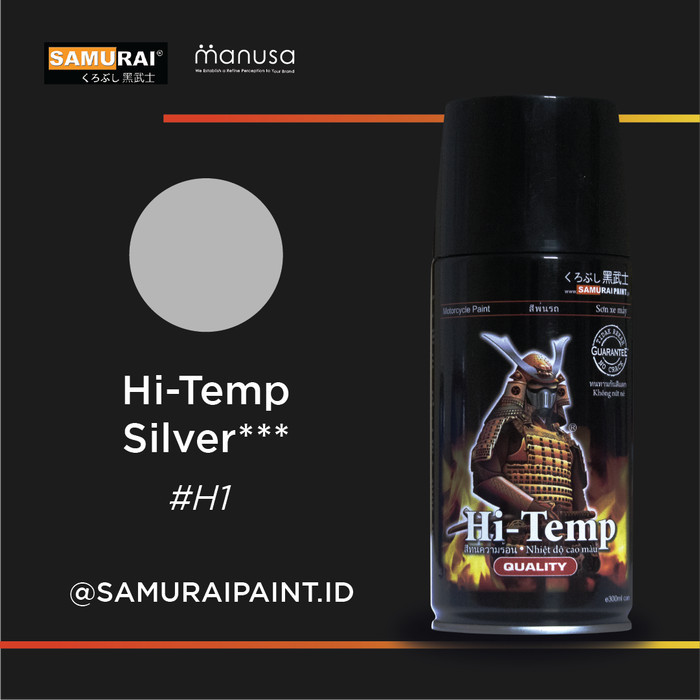 Terlaris - SAMURAI PAINT Varian Hi-Temp & Wheel Alloy - Cat semprot/Pilox/Aerosol - CO18-Chrome