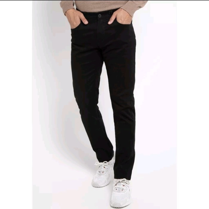 TRIPLE Celana Jeans Pria Hitam uk 38 Stretch Reguler Slim Super Black