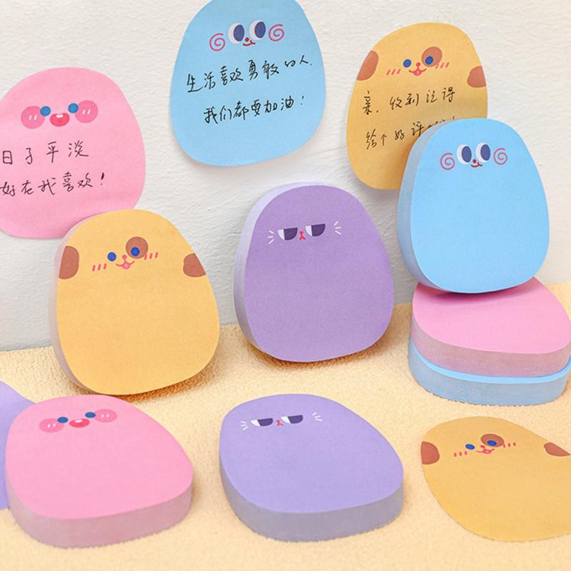 

60sheets Sticky Notes Cute Cartoon Colorful Memo Pad Kawaii Stationery Posted Tabs Its Memo Message Paper School Supplies