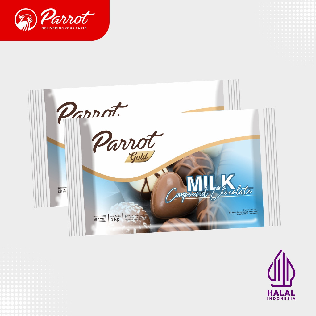 

SPESIAL PARROT COKELAT COMPOUND GOLD MILK COKELAT SUSU BATANG 250gr/1kg