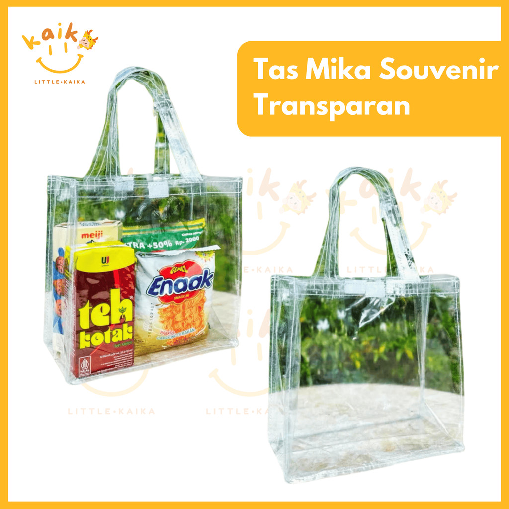 

LITTLE KAIKA | GB71 Tas Mika Transparan Ukuran 20x20x10 Souvenir Tas Ulang Tahun Hampers Ultah Goody bag Ready Bingkisan Snack Murah