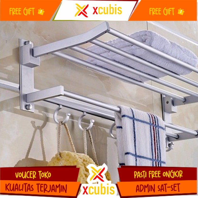 Rak Handuk Dinding Toilet Aluminium KINbar