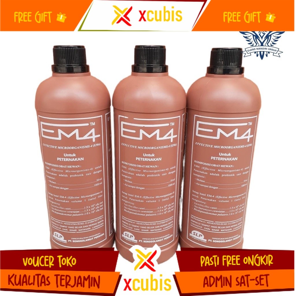 EM4 Ternak, Em4 peternakan, Em4 Coklat kemasan 1 liter