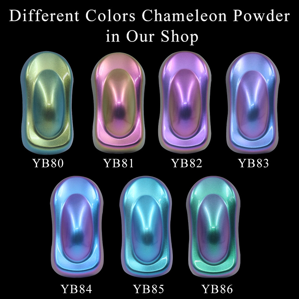 

70 Grams Chameleon Pigment Powder Coating Acrylic Paint Shiny Mirror Chameleon Dye for Cars Automotive Craft Nail Decoration