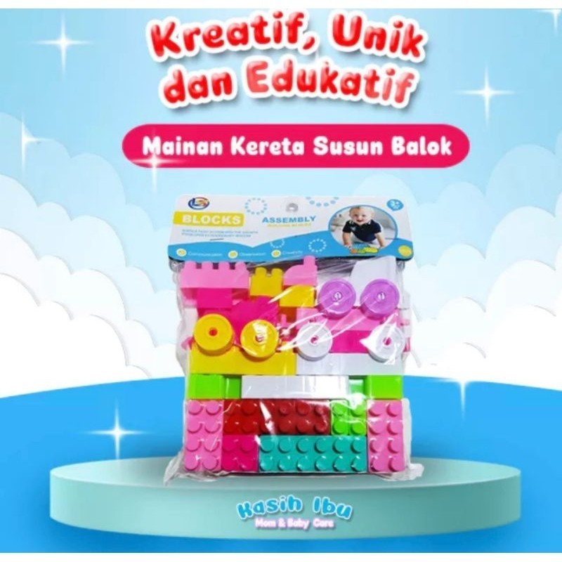 MAINAN ANAK BLOK BLOCKS LEGO KERETA SUSUN BALOK PUZZLE PAZEL EDUKASI ANAK Game