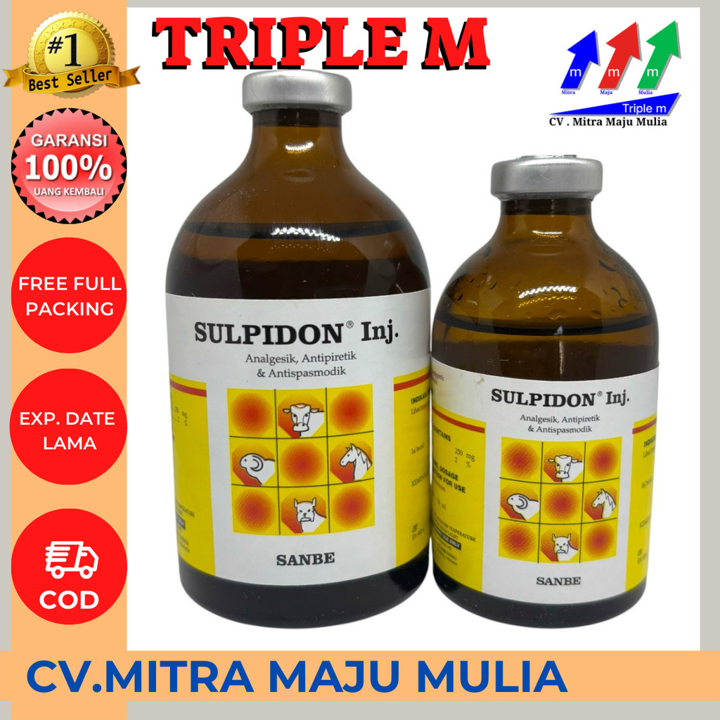 SULPIDON 50 ml & 100 ml SANBE - Obat Pereda Sakit Hewan Analgesik Antipiretik SANBE