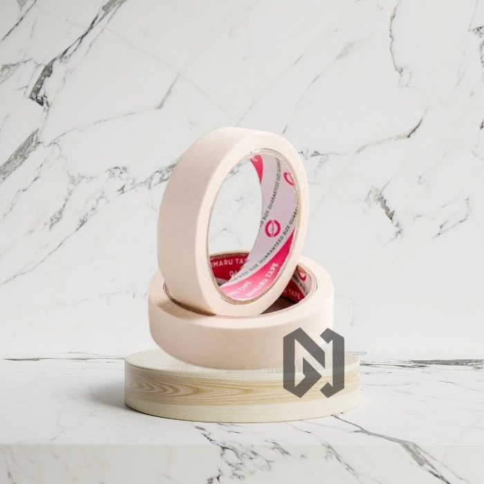 

Lakban Kertas Masking Tape 1" 24mm x 27m / Isolasi Kertas
