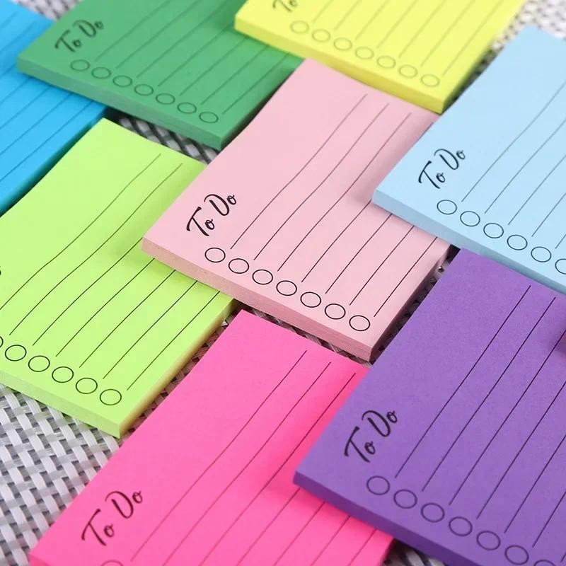 

50sheets Memo Pads Kawaii Solid To Do List Tearable Message Notes Daily Planner Sticky Notes Korean Stationery Writing Pads