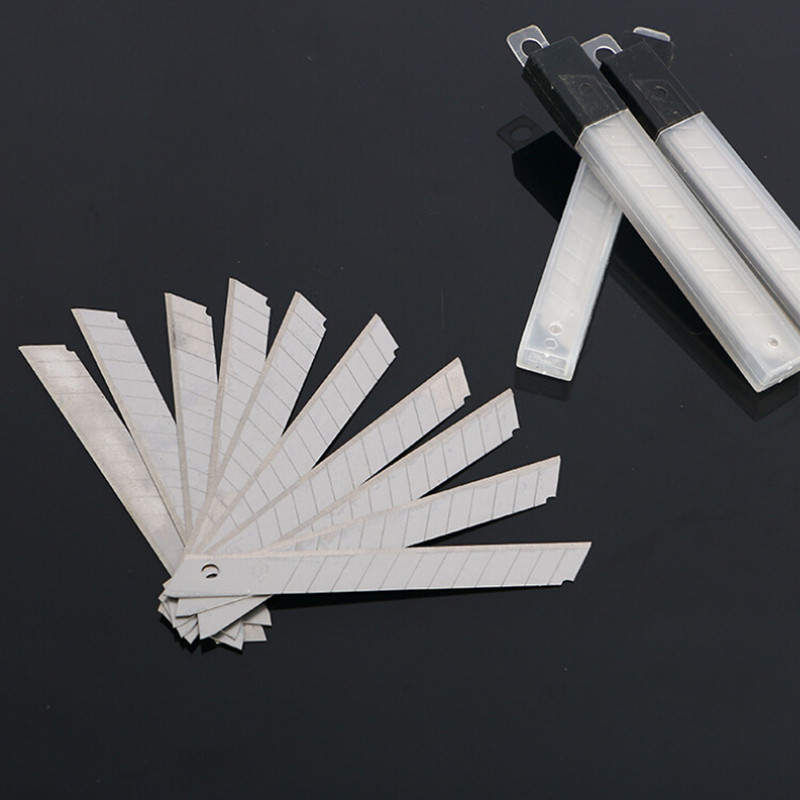 

10pcs/set Utility Knife Blades 9mm Stainless Steel Snap Off Letter Cutter Opener Plastic Replacem