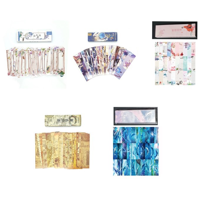 

bookmark 30 pembatas buku kertas bunga