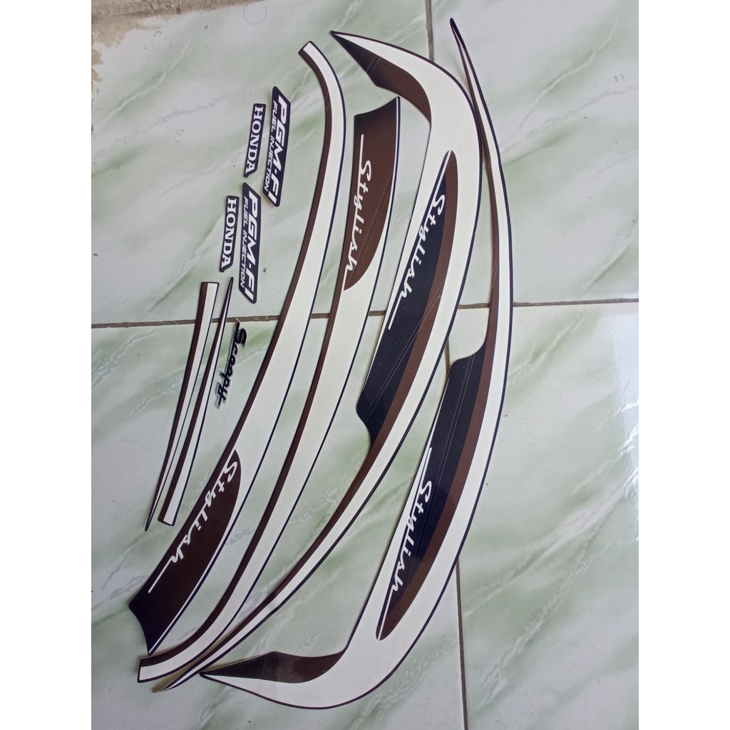 stiker striping honda scoopy stylish 2013 biru dongker