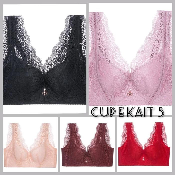 (HARGA SATUAN) Bra Wanita Kawat Super Jumbo kait 5 bra penutup lemak Cup D To E Kait 5 Art 199 Size 