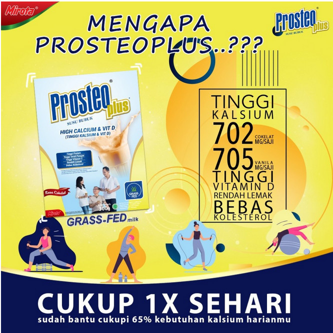 

[[Promo]]BEST SELLER PROSTEO PLUS SUSU BUBUK UNTUK REMAJA SAMPAI LANSIA UK.300 GRAM - Coklat
