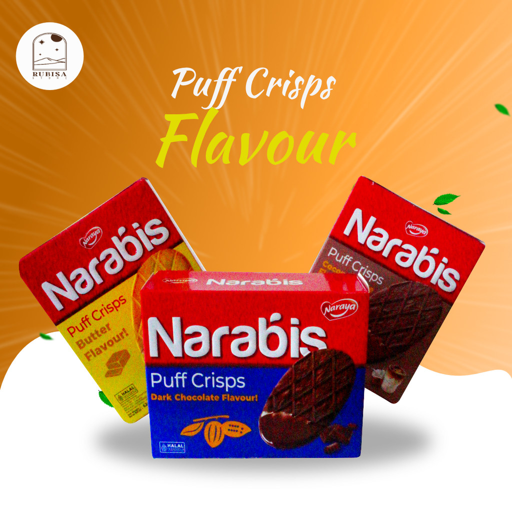 

Naraya - Narabis Puff Crisps 63g (Butter - Dark Chocolate - Coconut Latte) Flavour