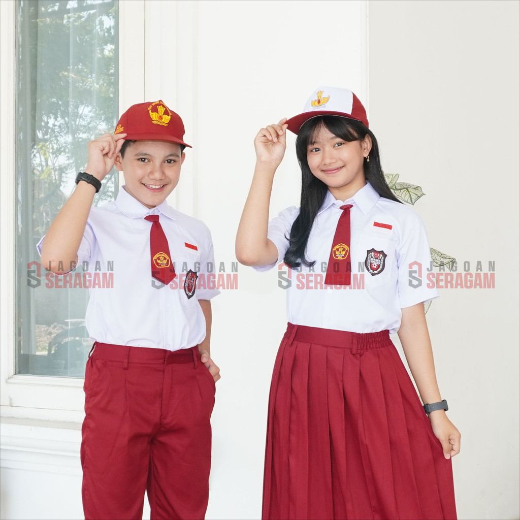 

JAGOAN SERAGAM Sekolah SD Lengan Pendek Tangan Pendek Perempuan Laki Laki Cewe Cowo
