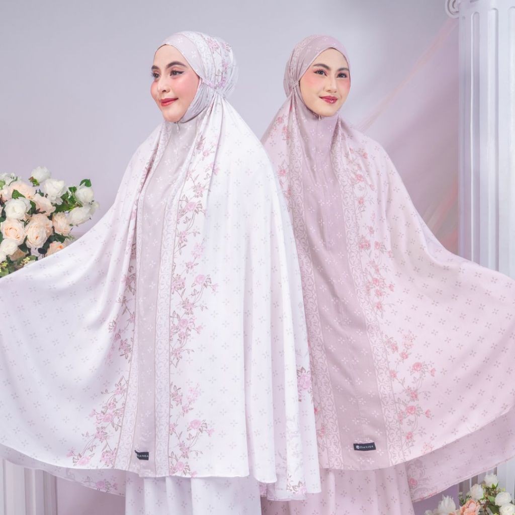 ORIGINAL 100% TAZBIYA x ZIANISA MUKENA PREMIUM MOTIF RAYON | MUKENA JUMBO SESERAHAN