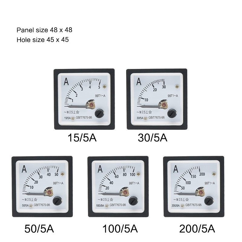 Fort Ampere Meter Panel Meter Via CT 5A Analog 99T1-A
