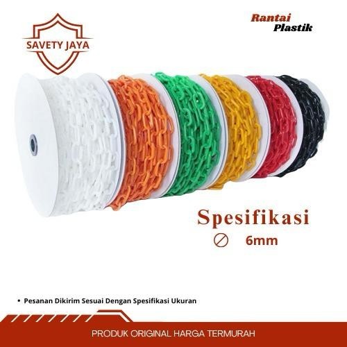 

merah / kuning Plastic Chain Rantai Plastik 6mm X25M Rantai Plastik - Hijau