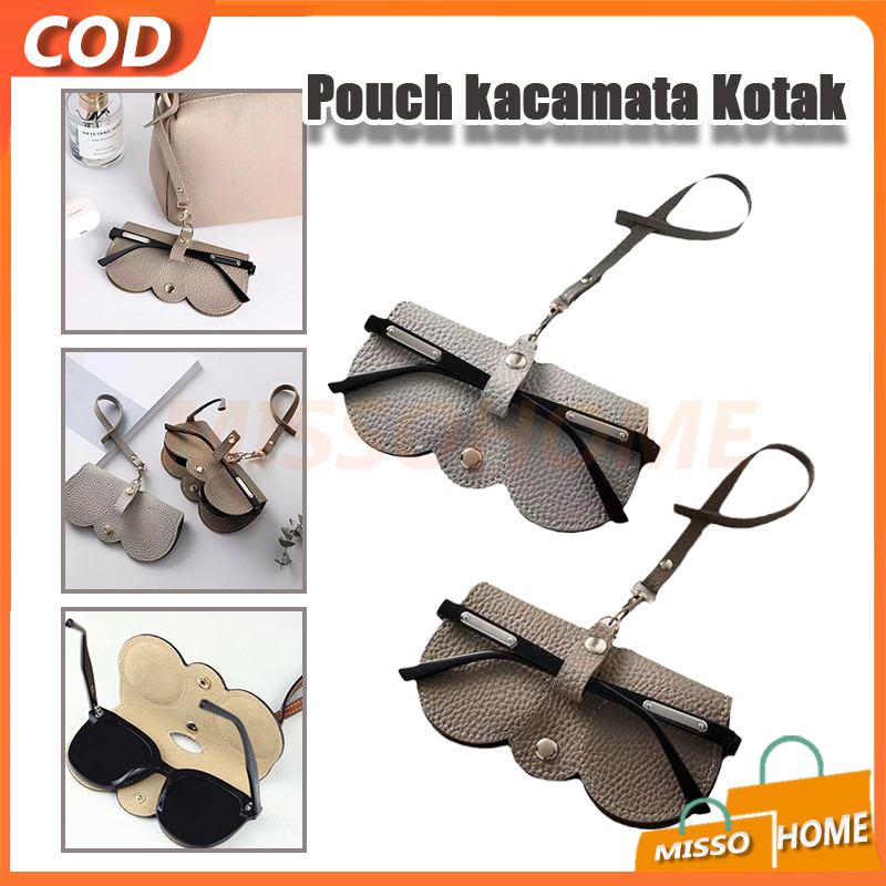 Glasses Case Sarung Pelindung Kulit/pouch kacamata sarung /Kacamata Gantungan Tempat Kacamata Kulit 