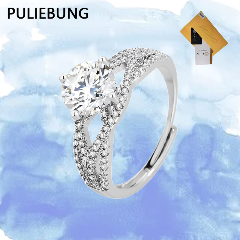 PULIEBUNG - PT950 Cincin Wanita Moissanite