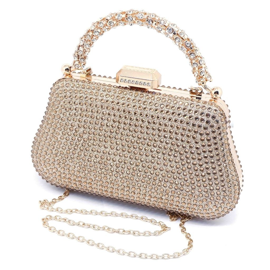 Tas Pesta Mewah Wanita Full Diamond Elegan