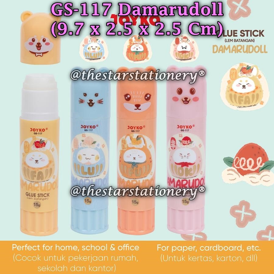 

(1 Biji) GROSIR Glue Stick JOYKO GS-117 15 Gr / Lem Batang Joyko GS-117 15gr Damarudoll (1 Biji)