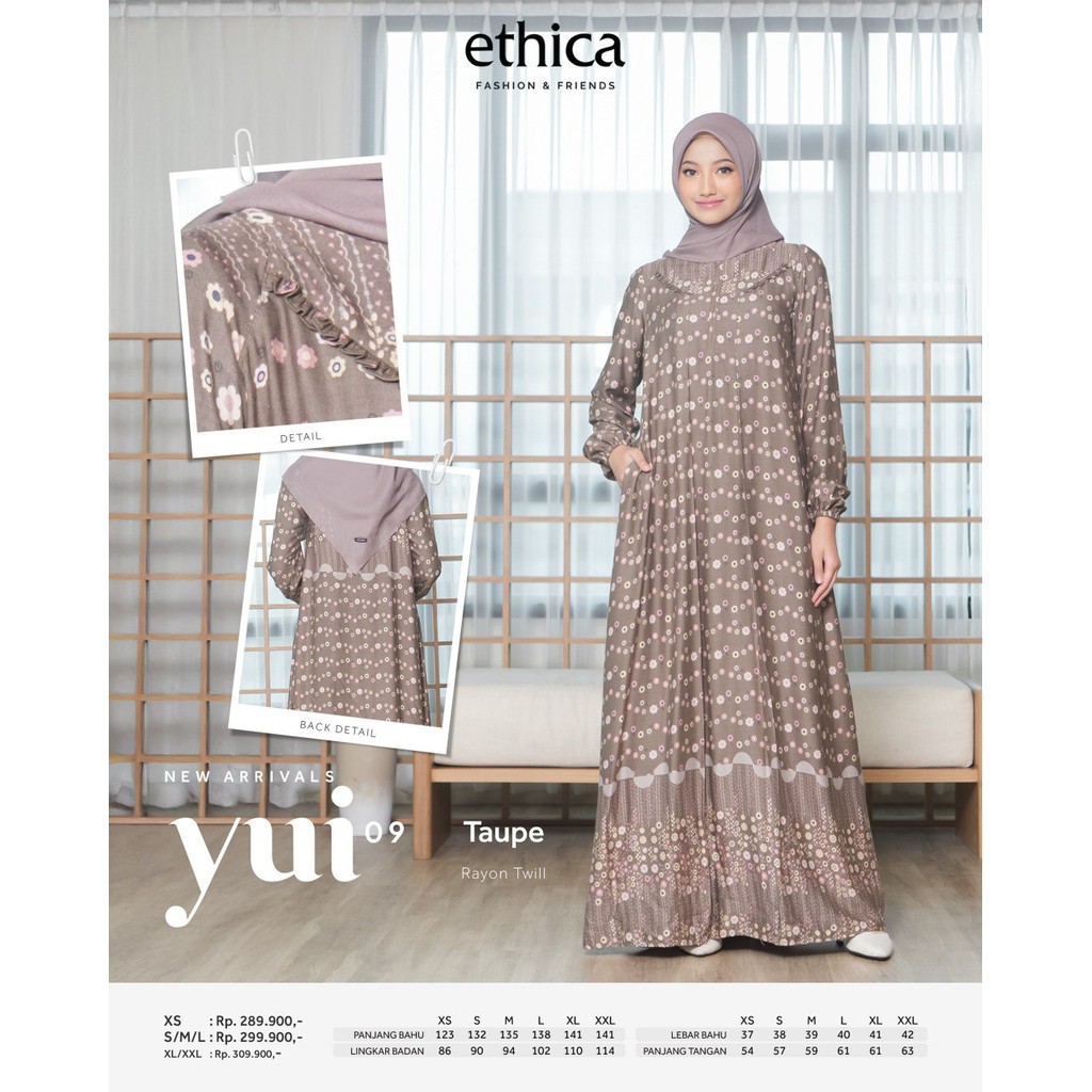 Ethica Daily Gamis Dewasa motif || gamis Yui 09 by Ethica || gamis wanita terbaru gamis ethica sale 