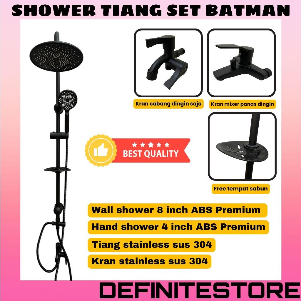 Shower Tiang Set Shower Kamar Mandi Shower Set Batman Stainless SUS 304 Anti Karat