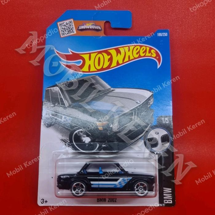 Pee99 Diecast Hot Wheels ERROR BMW BMW 2002 Black Error tanpa kaca