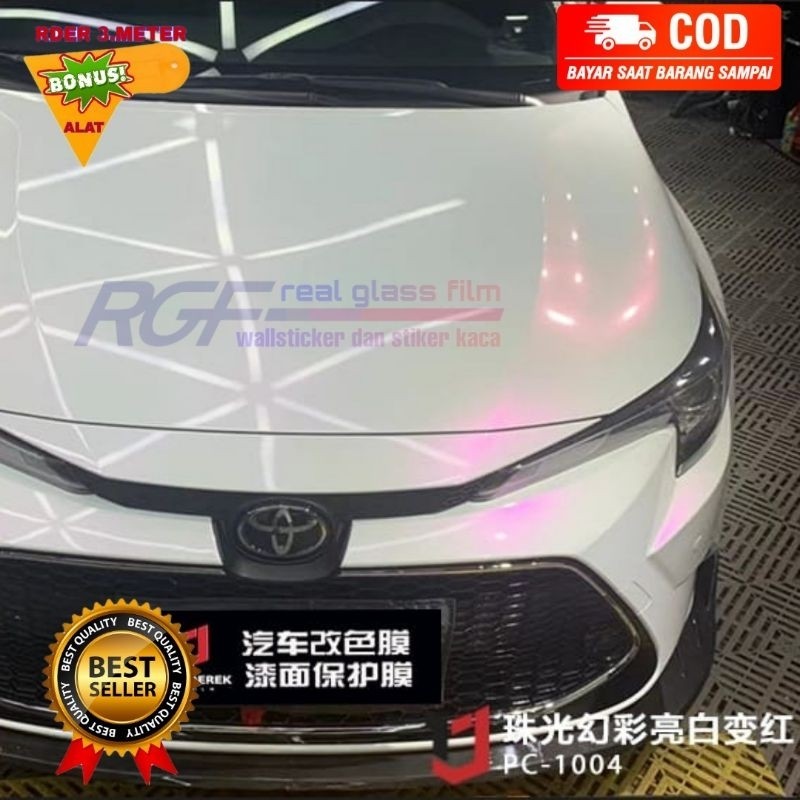 STIKER SKOTLET PUTIH MUTIARA LEMBAYUNG WHITE BUNGLON