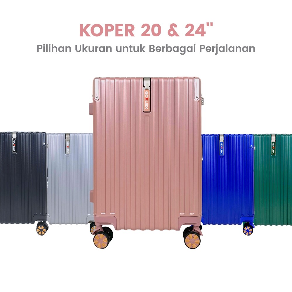 Koper Travel TSA Lock  20 / 24 Inch Koper Bahan ABS Koper Anti Pecah Koper Kabin Bagasi
