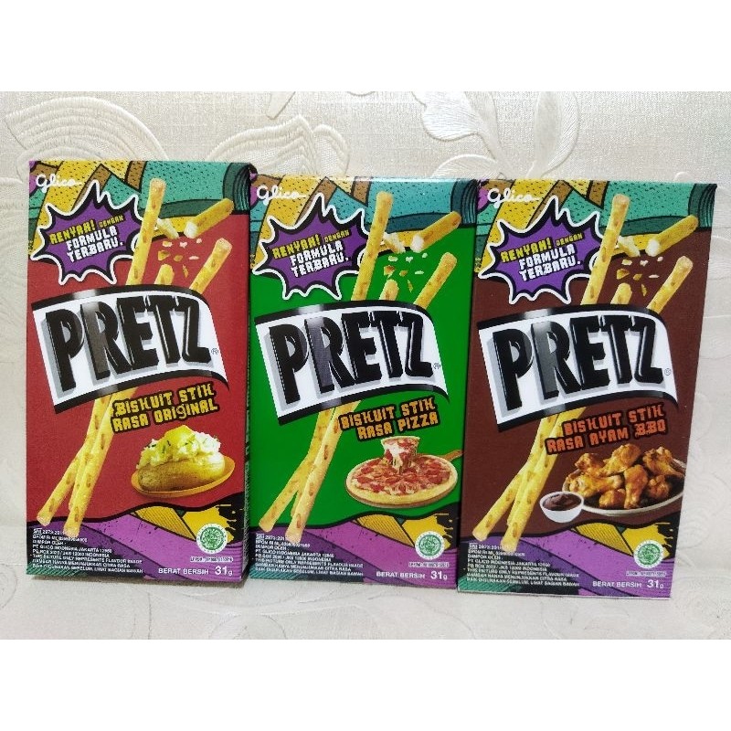 GLICO PRETZ ALL VARIANT 31 GRAM / GLICO PRETZ PIZZA / GLICO PRETZ ORIGINAL / GLICO PRETZ BBQ / GLICO