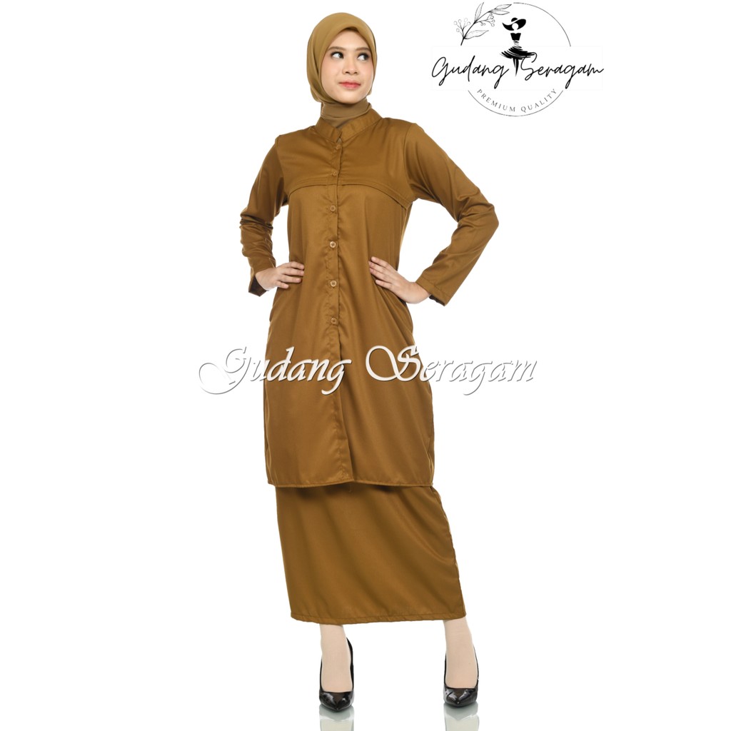Setelan Seragam Tunik Pemda PNS Wanita Rok atau Celana