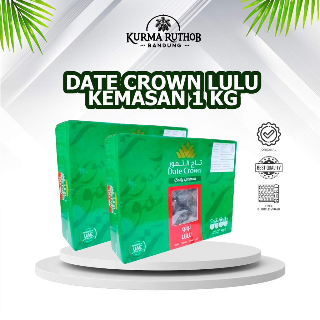 

KURMA DATE CROWN KHENAIZI / LULU DATE CROWN PREMIUM KEMASAN 1KG