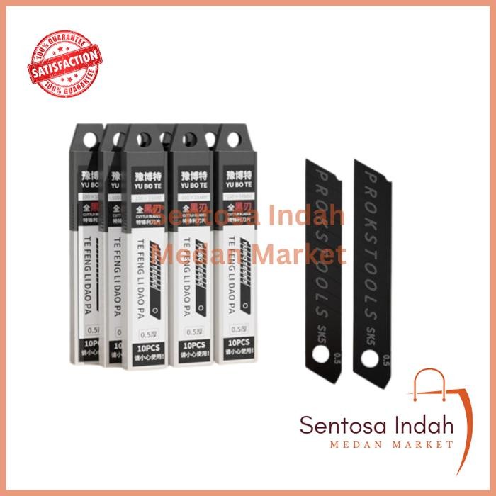 

Refill Isi Ulang Pisau Karter SK5 10pcs Warna Hitam