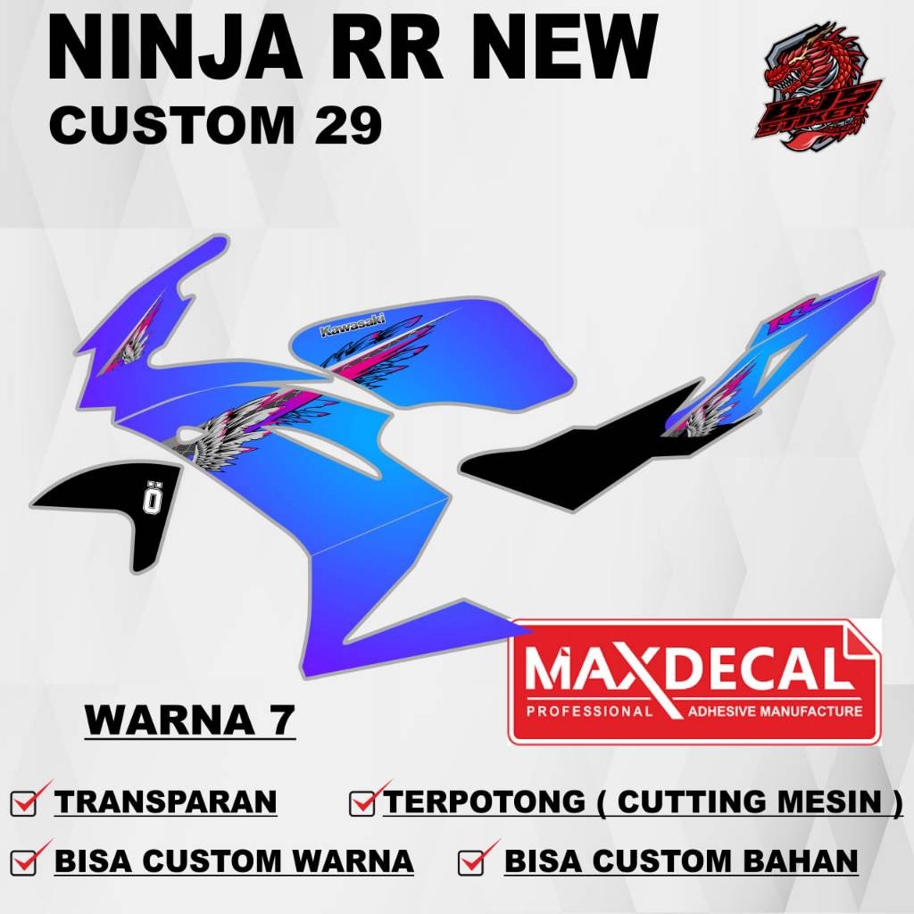 Striping Ninja RR new Kawasaki Ninja RR new custom 29 - Stiker Sticker Decal Kawasaki Ninja RR new c