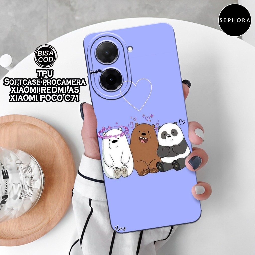Case Xiaomi Redmi A5 4G 2025 Terbaru - Fashion Case Bear - Softcase Xiaomi Redmi A5 - Case Pro Camer
