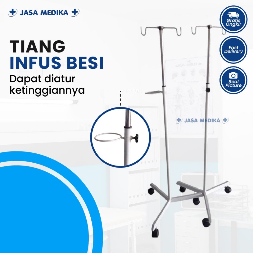 Tiang Infus Besi PC Standart Klinik Puskesmas Rumah Sakit Alat Medis Terlengkap By Jasa Medika