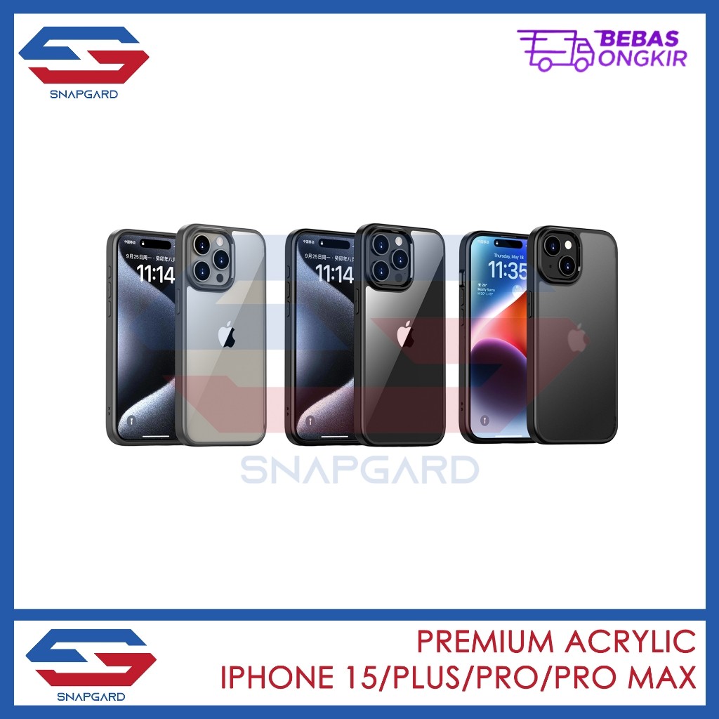 SNAPGARD Premium Acrylic Case iPhone 15 Pro Max Case iPhone 15 Pro