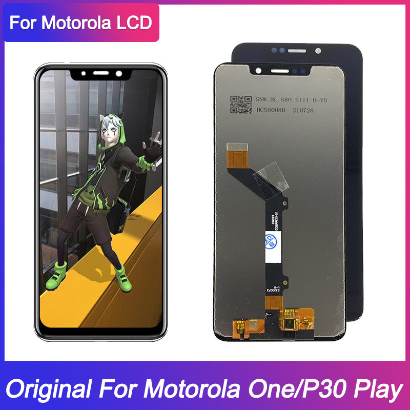 Original For P30 Play LCD For Motorola Moto One Display Assemble LCD Display Touch Screen With Frame