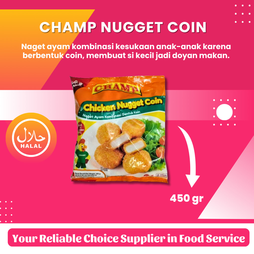 

CHAMP Nugget Coin 450gr / Naget Ayam Bentuk Coin 450 gr
