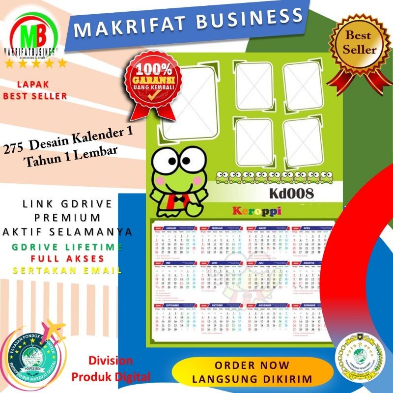 IMRON PRIBADI PAKET 277++ DESAIN CDR TEMPLATE KALENDER 2023 MODEL 1 LEMBAR 1 TAHUN KOLEKSI TEMPLATE 