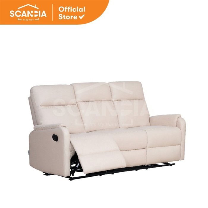 SCANDIA Sofa Recliner 3 Dudukan Strandberg 182x93x100 Cm Beige