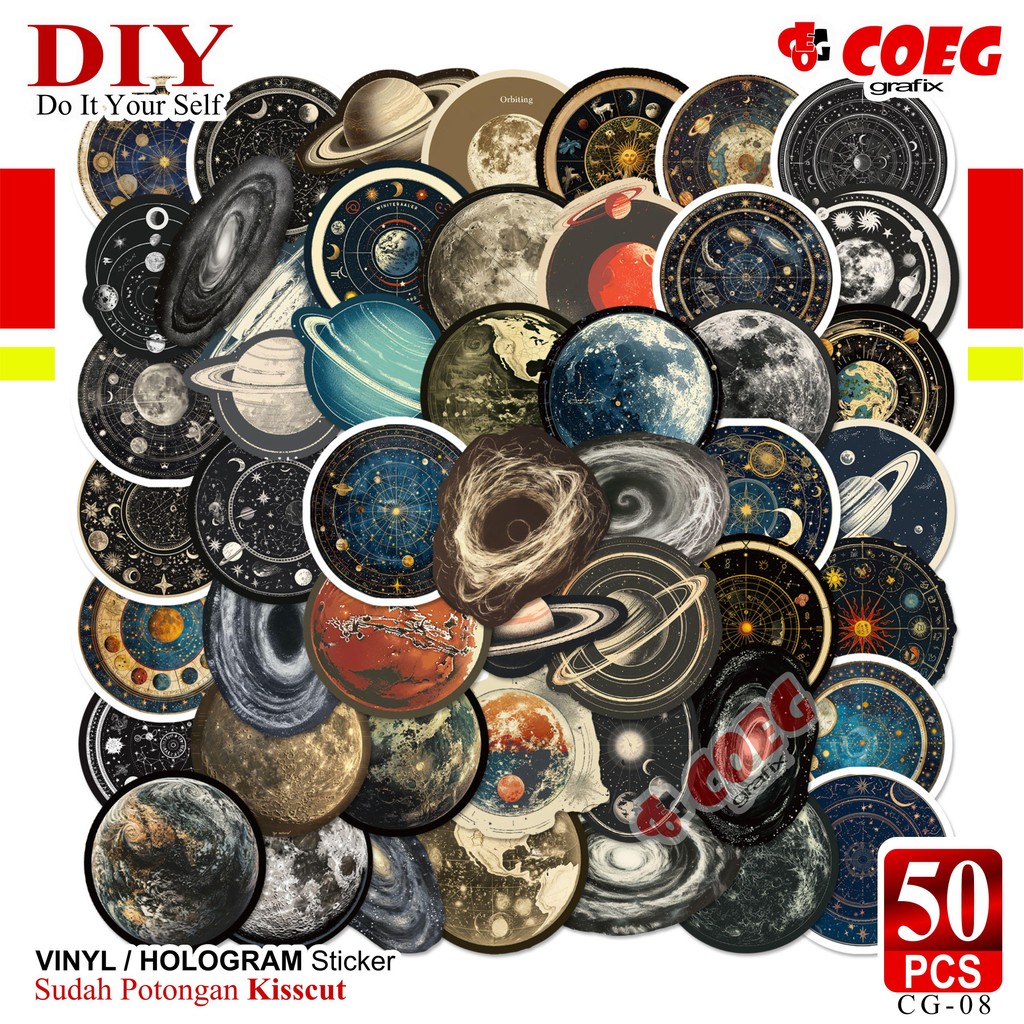

Sticker Pack Stasiun Luar Angkasa-Alam Semesta-Langit Berbintang 50 Pcs (Code CG-08) – Vinyl & Hologram, Stiker DIY