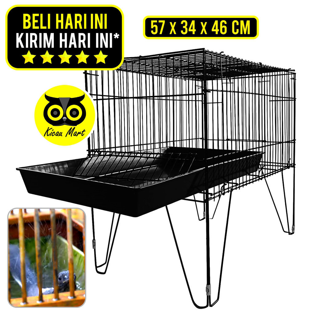 KICAU MART Bak Keramba Mandi Burung Coating Bold Tempat Alas Mandi Burung Sangkar Kandang Burung Bes